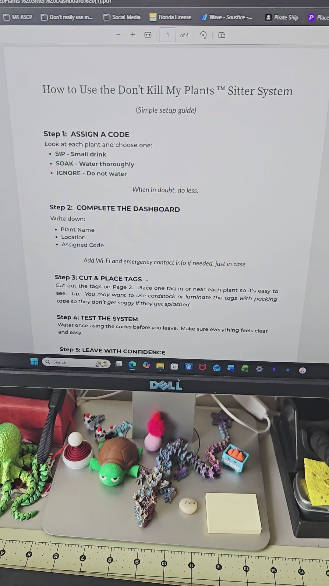 Printable Plant Sitter Guide PDF – Vacation Plant Care System –  Don’t Kill My Plants